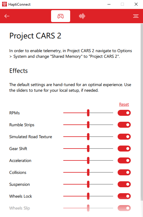 Project Cars 2 ButtKicker HaptiConnect Plugin